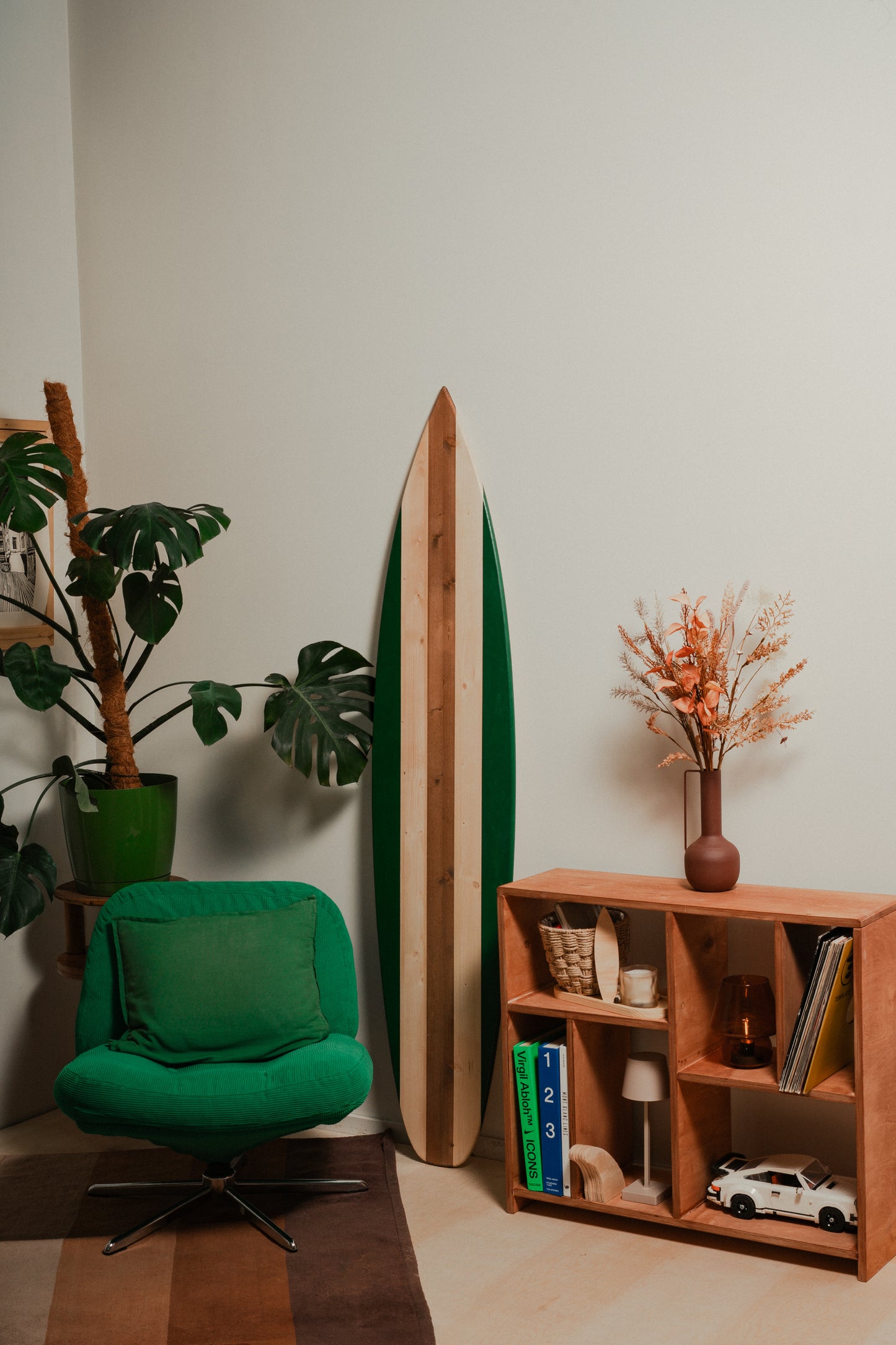 wooden decorative surfboard wall art