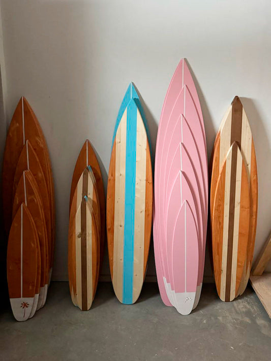 wooden decorative surfboard wall art
