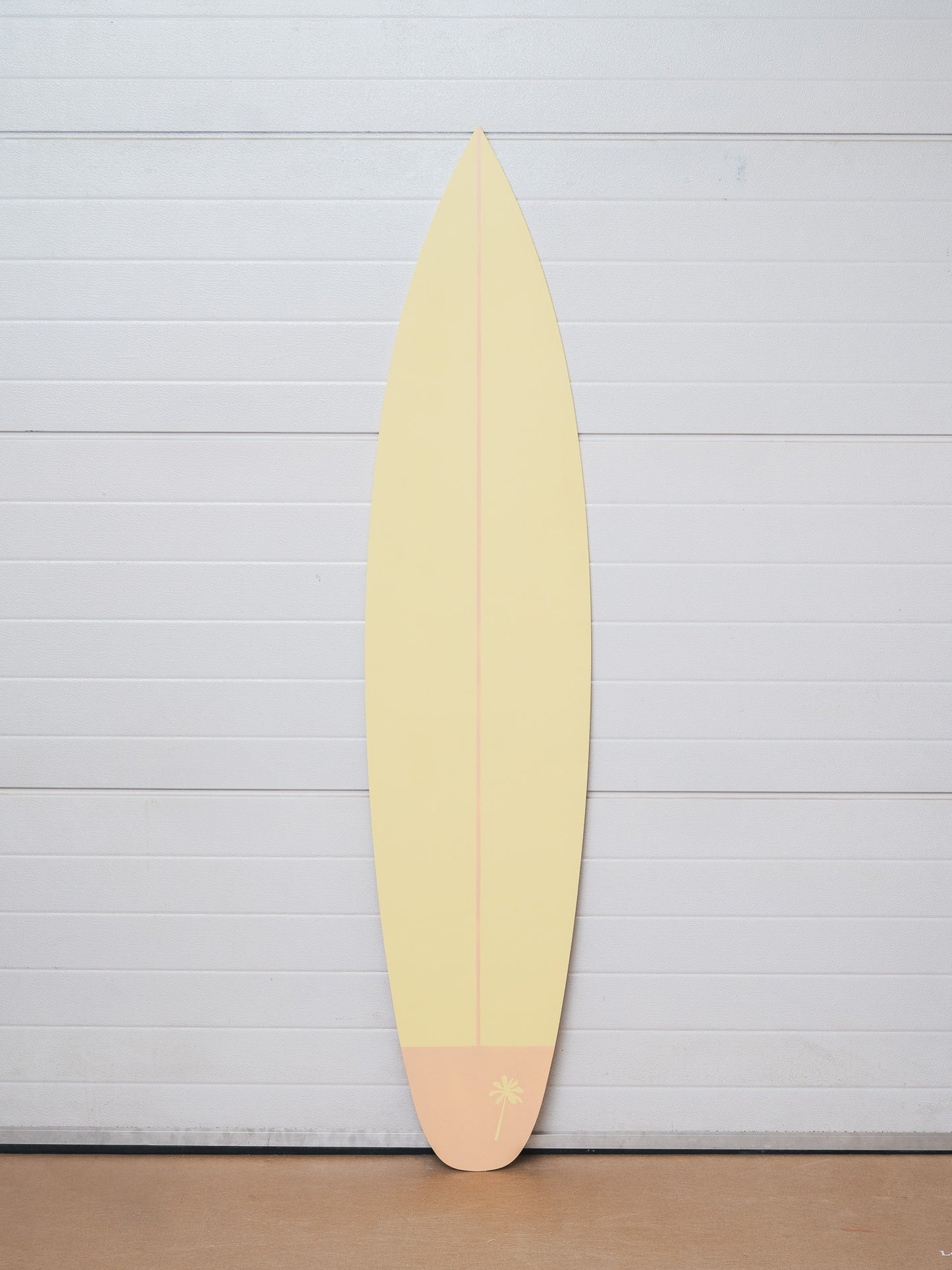 Wooden Surfboard Wall Decor – Pastel Yellow