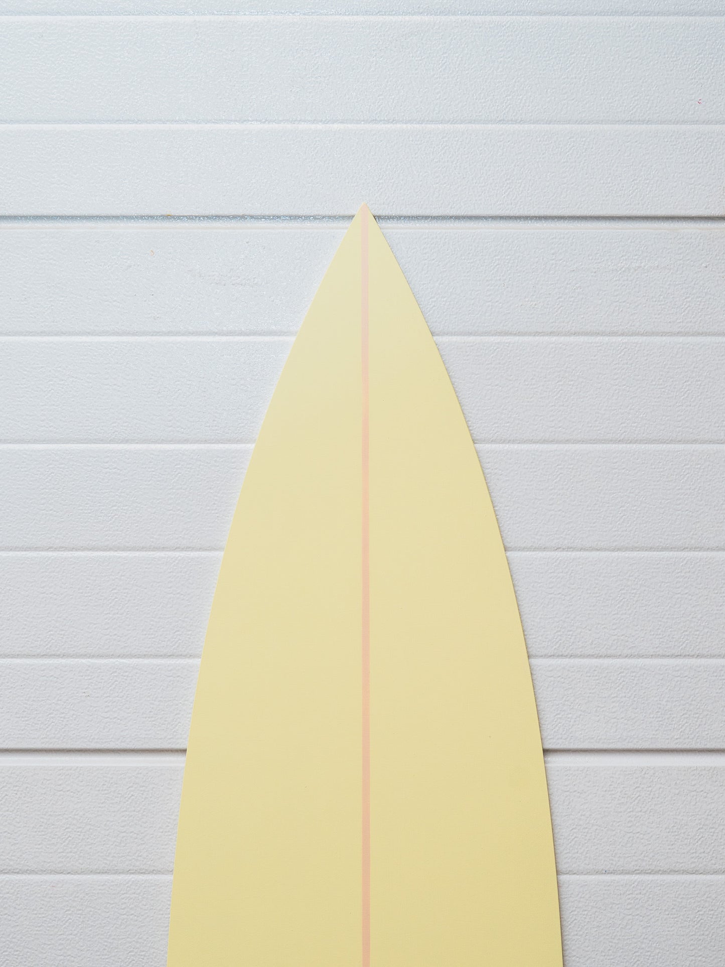 Wooden Surfboard Wall Decor – Pastel Yellow