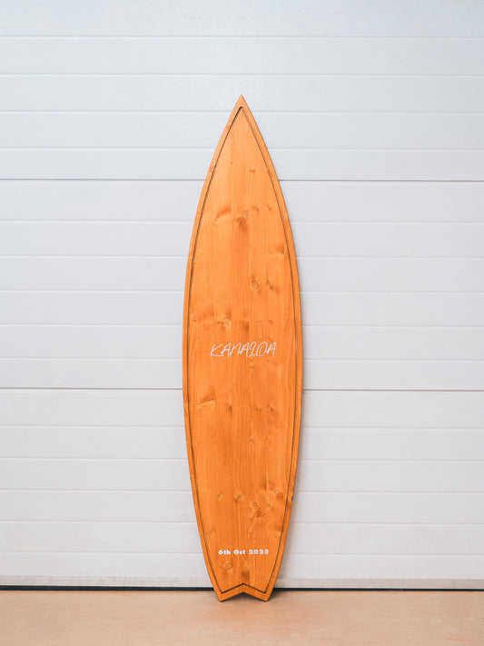 Handcrafted Decorative Surfboard- Wedding Guestbook