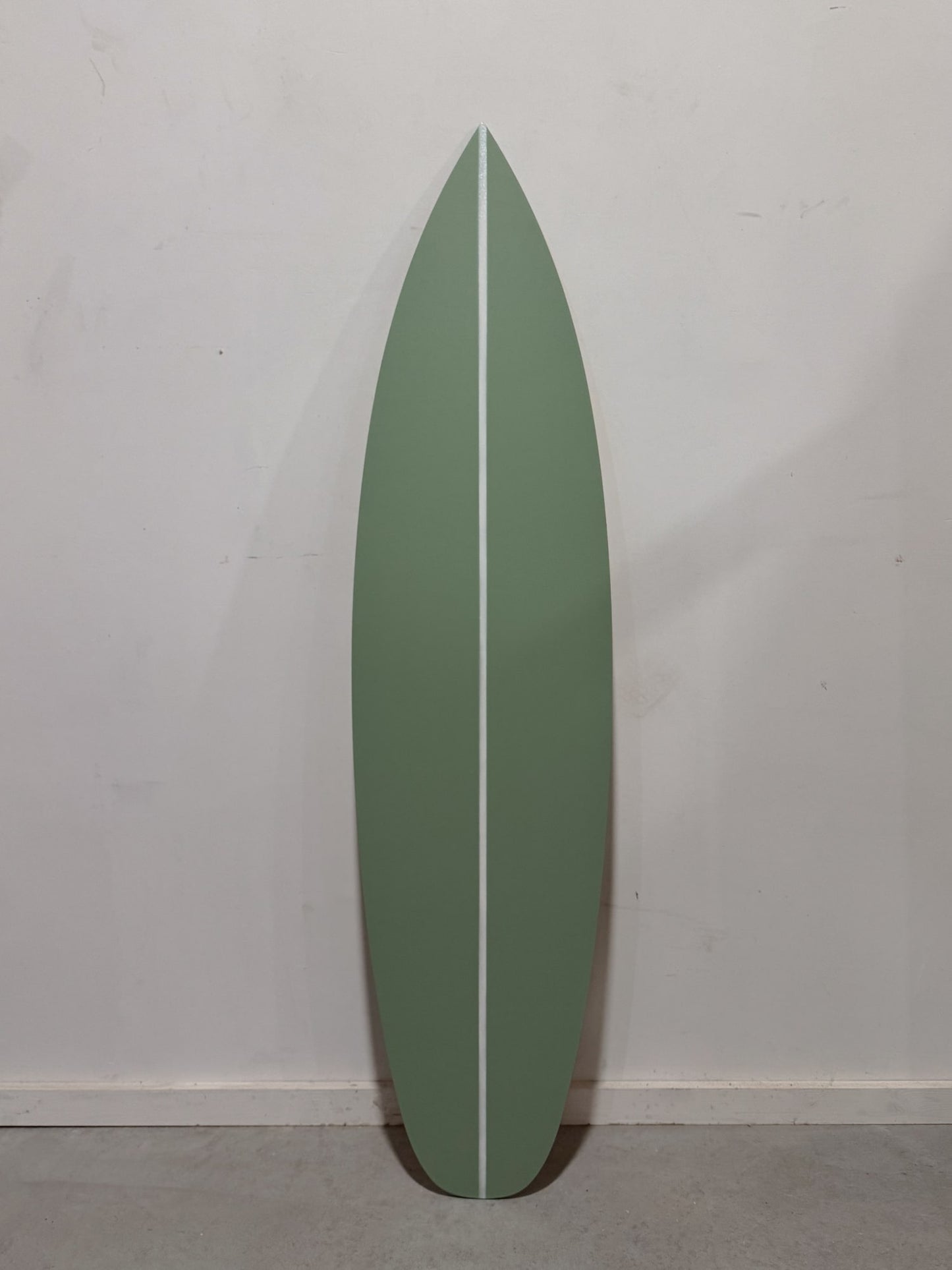 Wooden Olive Surfboard For Beachy Home Decor