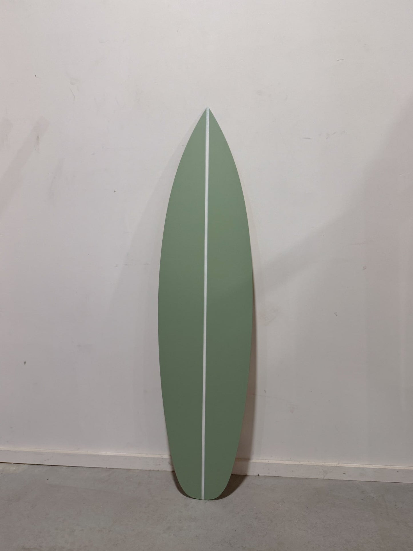 Wooden Olive Surfboard For Beachy Home Decor