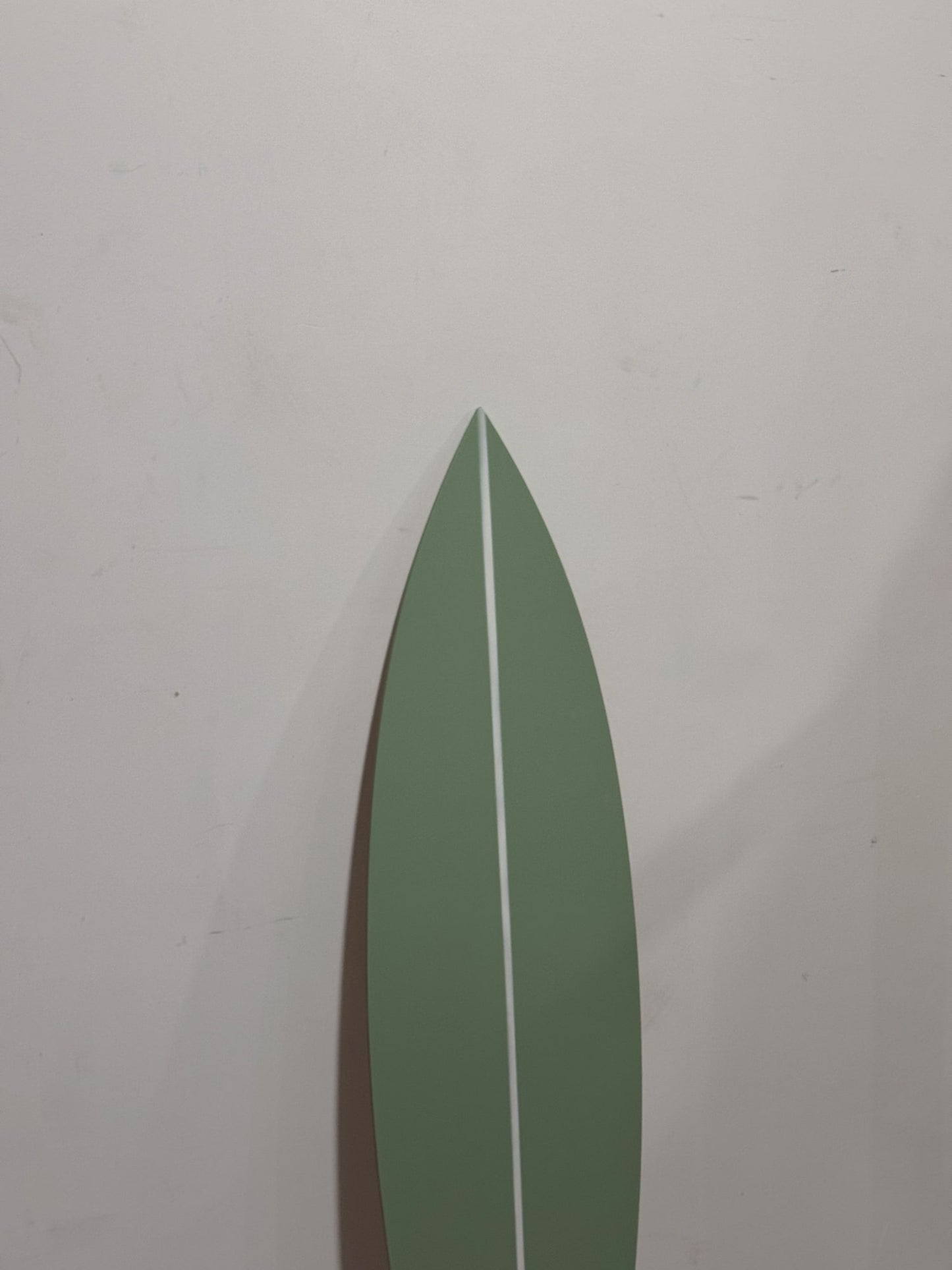 Wooden Olive Surfboard For Beachy Home Decor