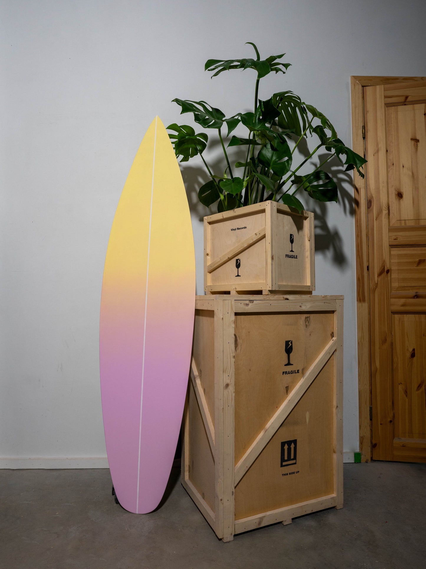 gradient planche de surf wall art