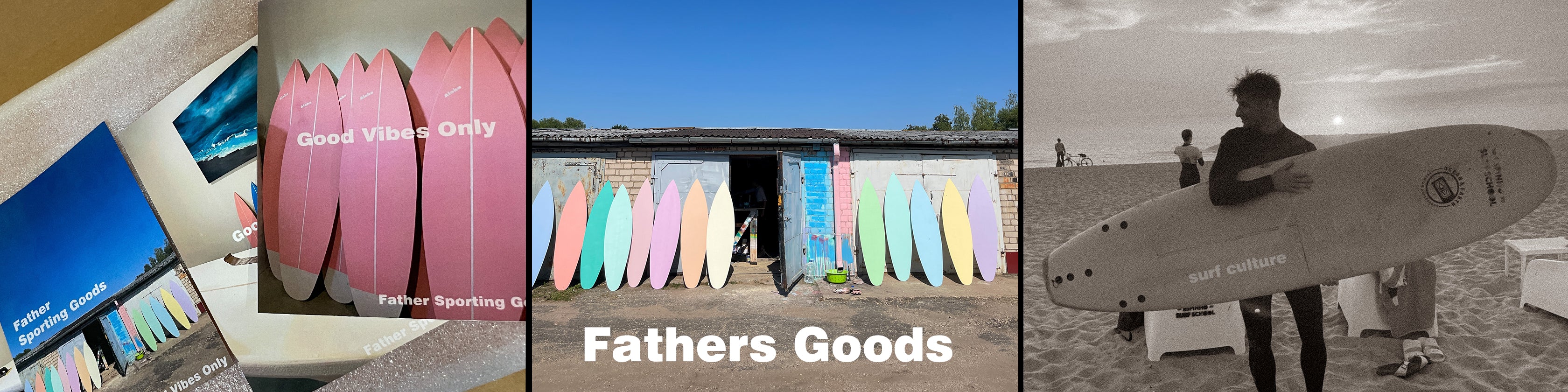 Wooden surfboards for wall decor