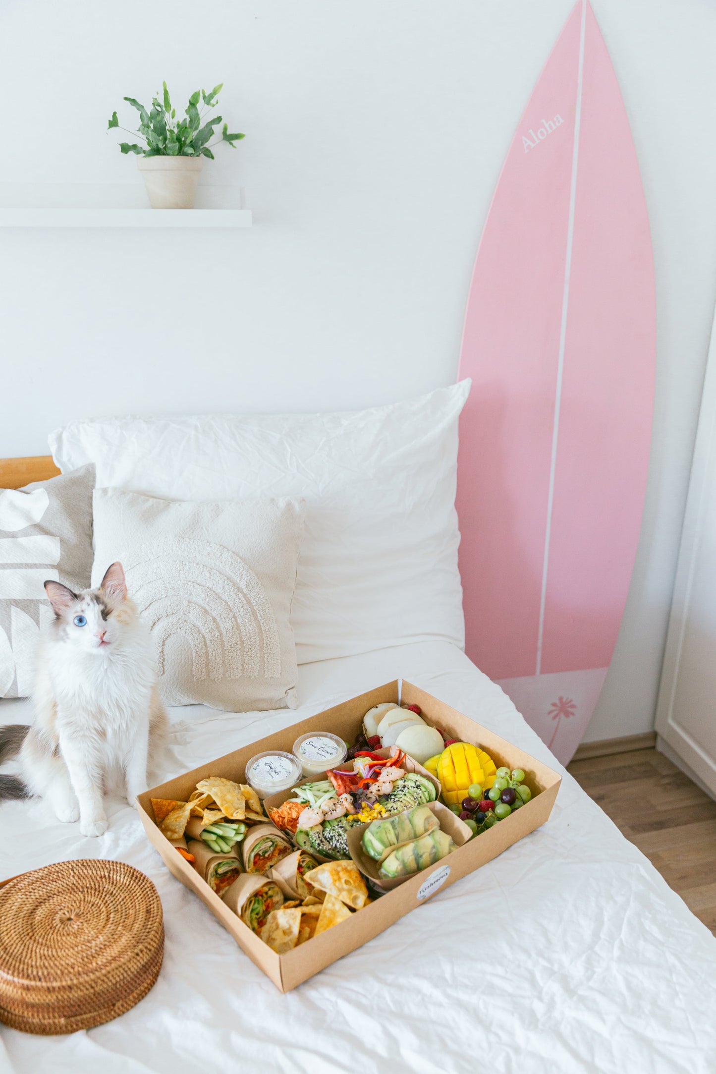 baby pink surfboard for bedroom interior