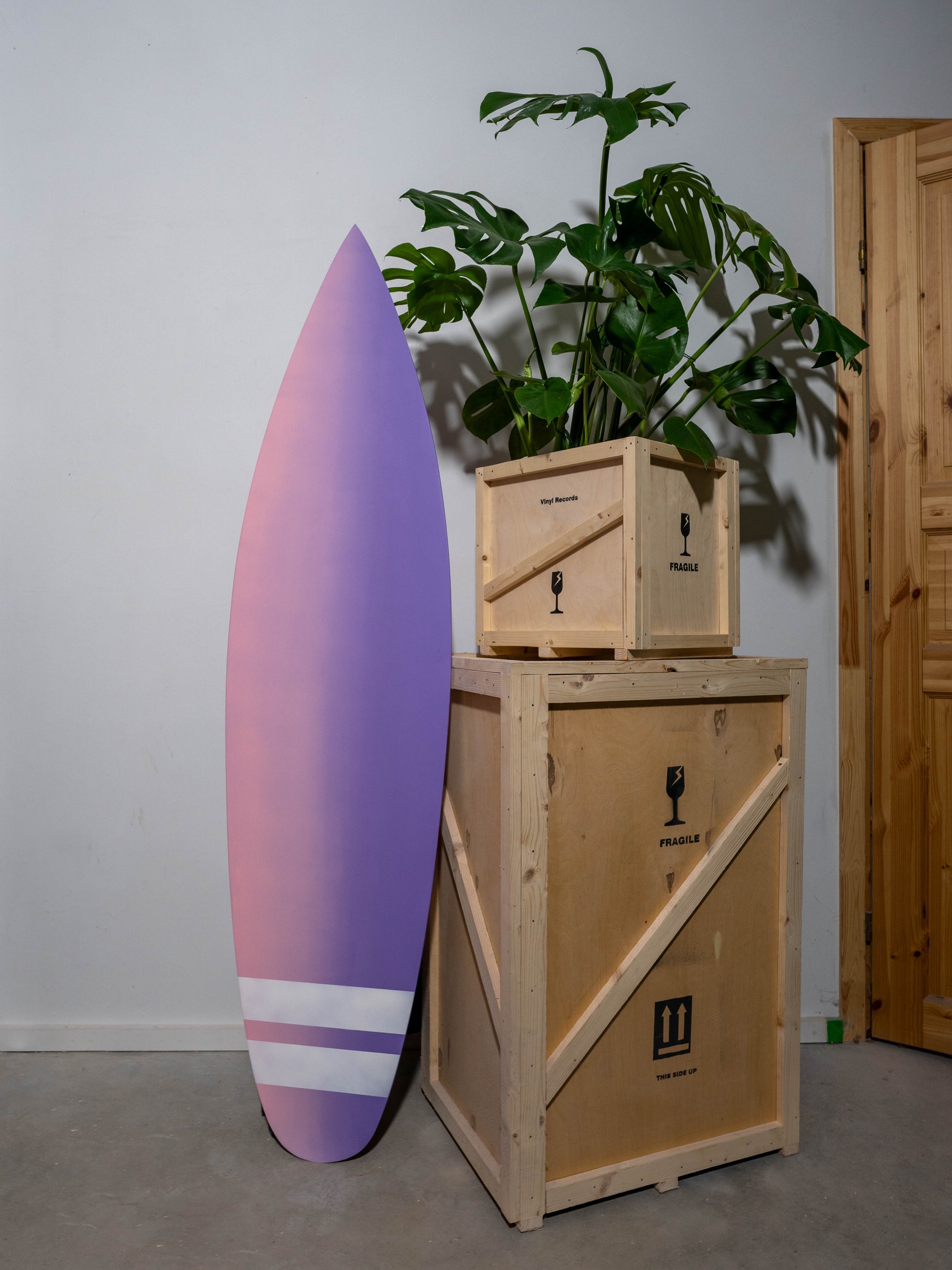 pink purple gradient planche de surf