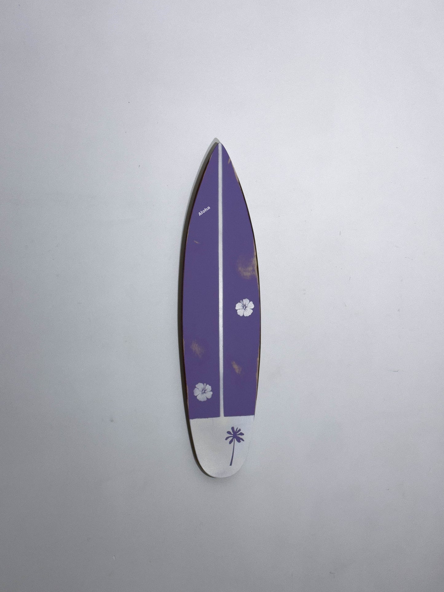 Planche de surf décorative violette en bois