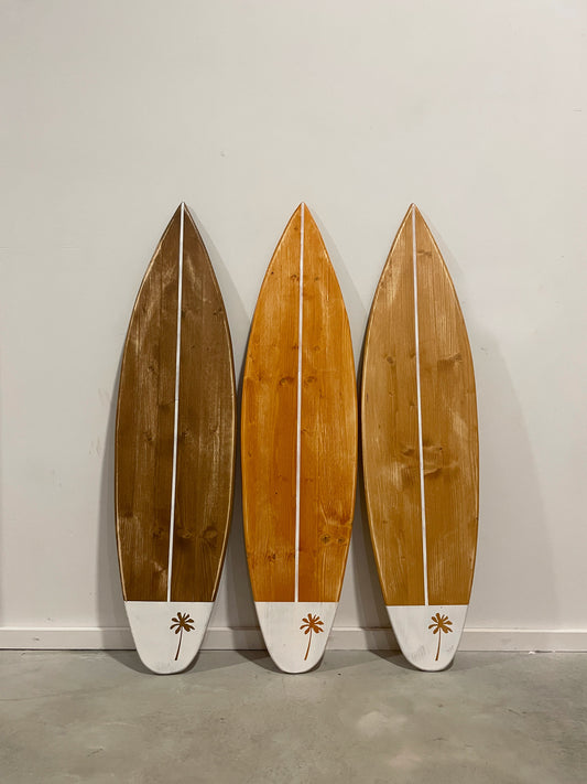 Wooden Vintage Surfboard Decor