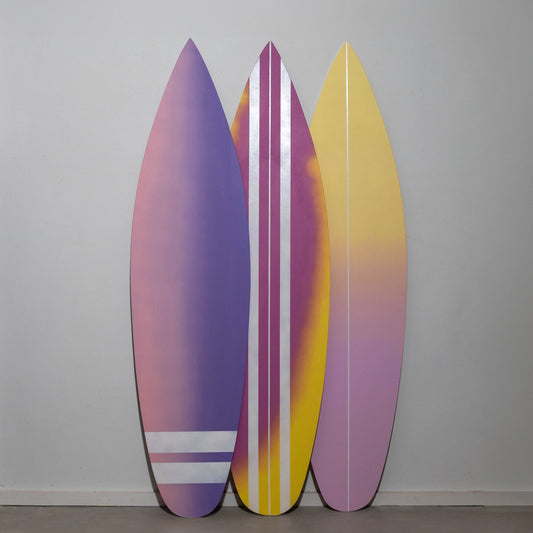 gradient wall art surfboards