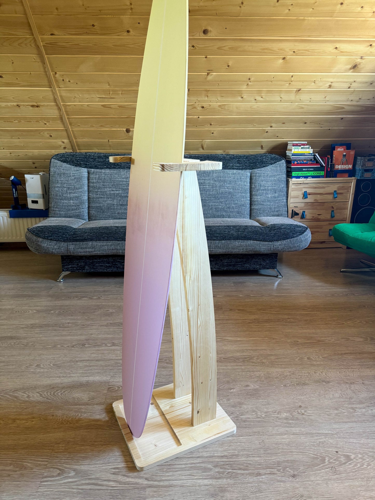 Wooden Rack Display Stand for Surfboard