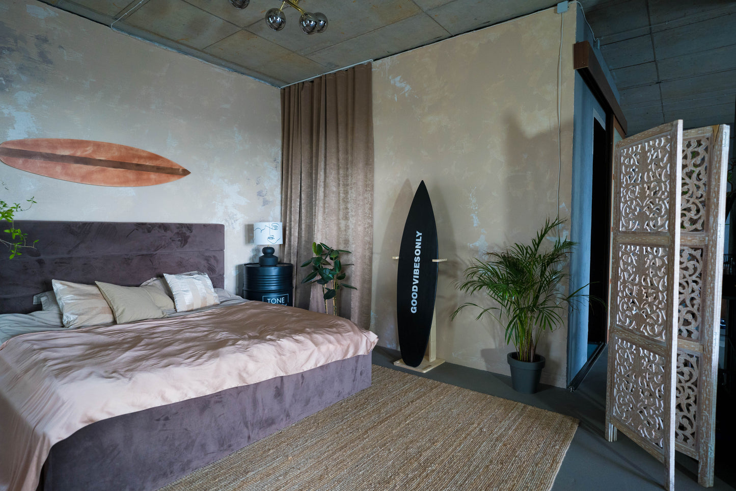 chanel surfboard for coastal room decor