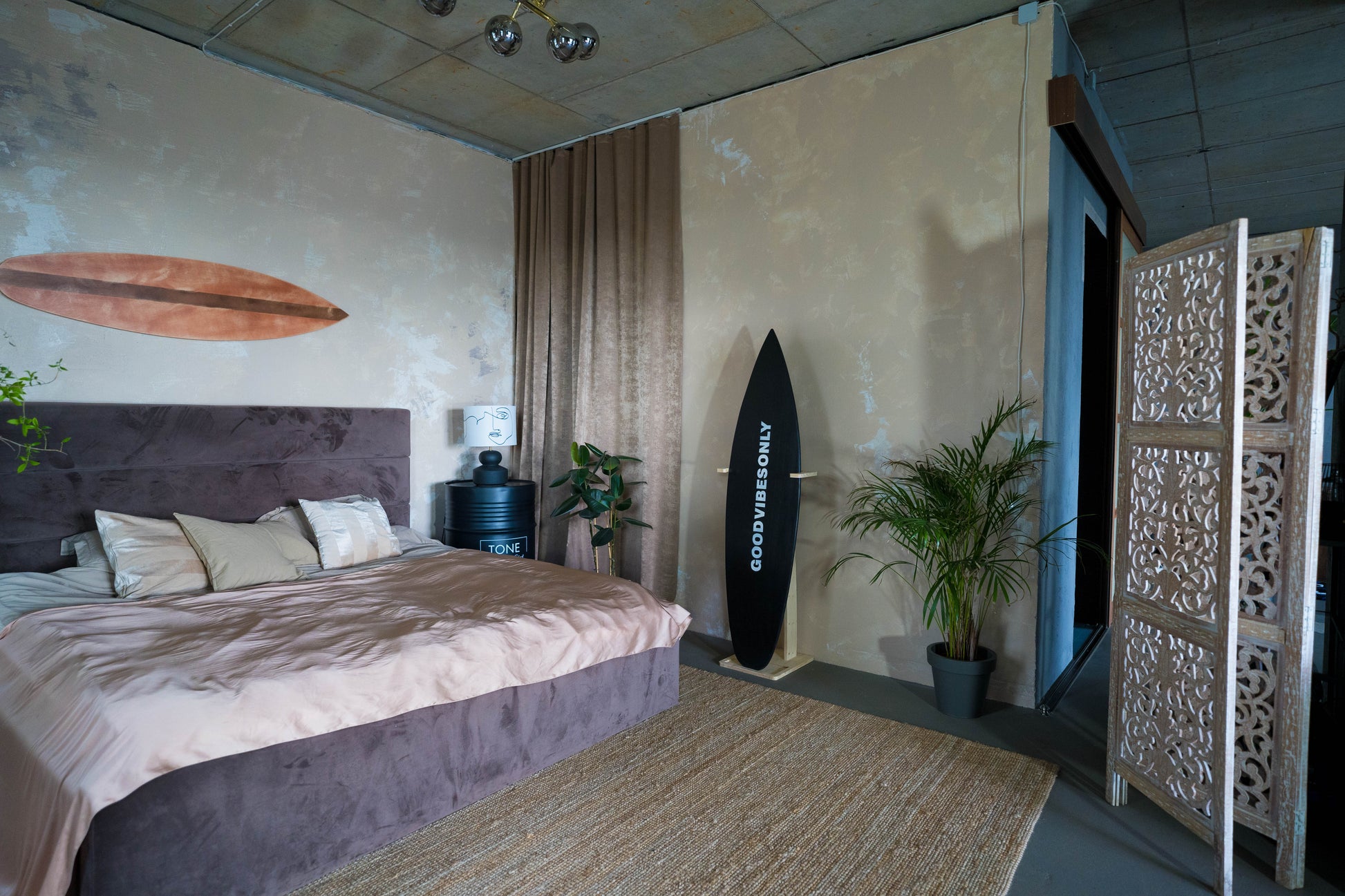 chanel surfboard for coastal room decor