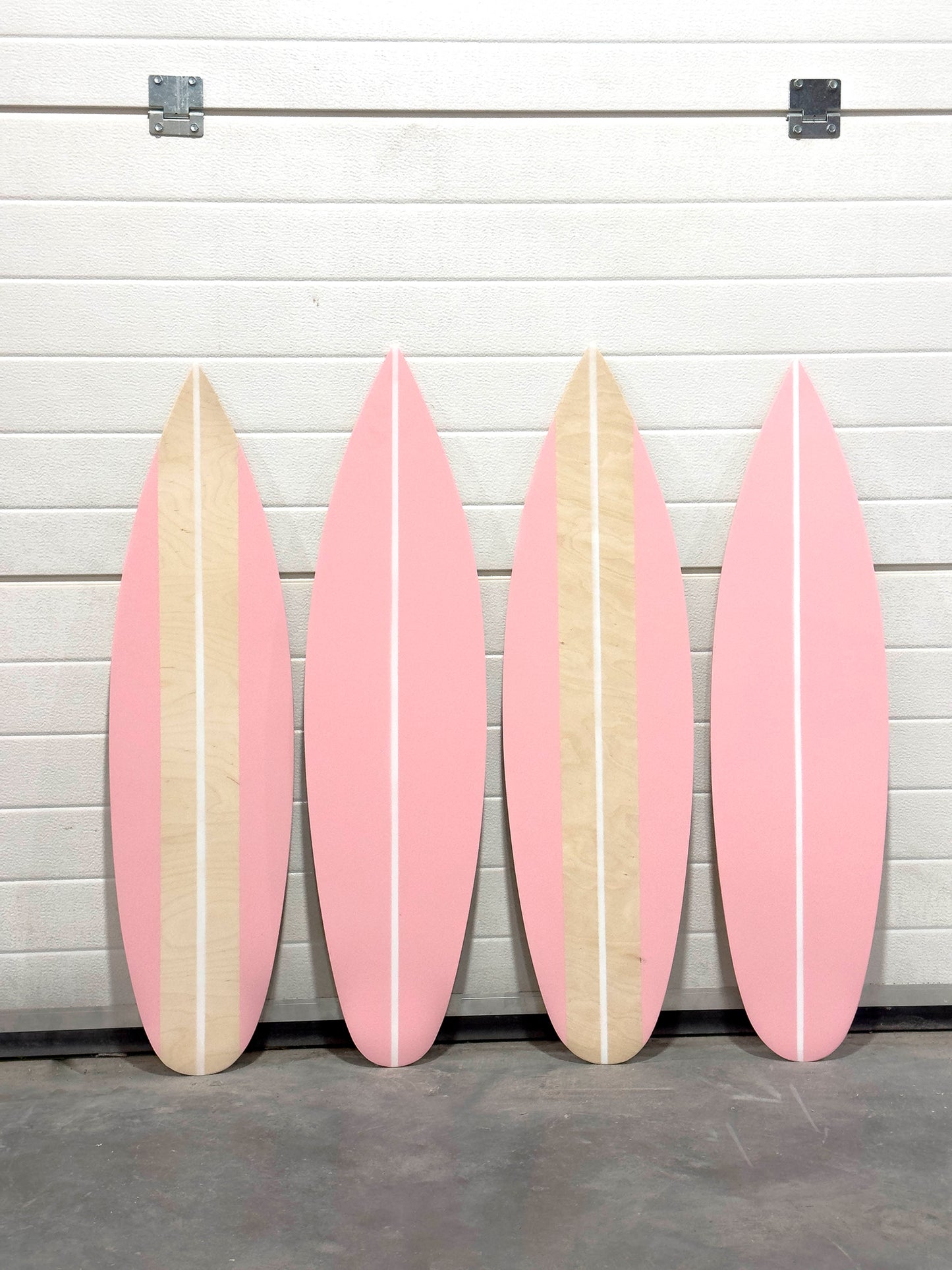 Décoration murale en bois rose pour chambre de bébé, planche de surf