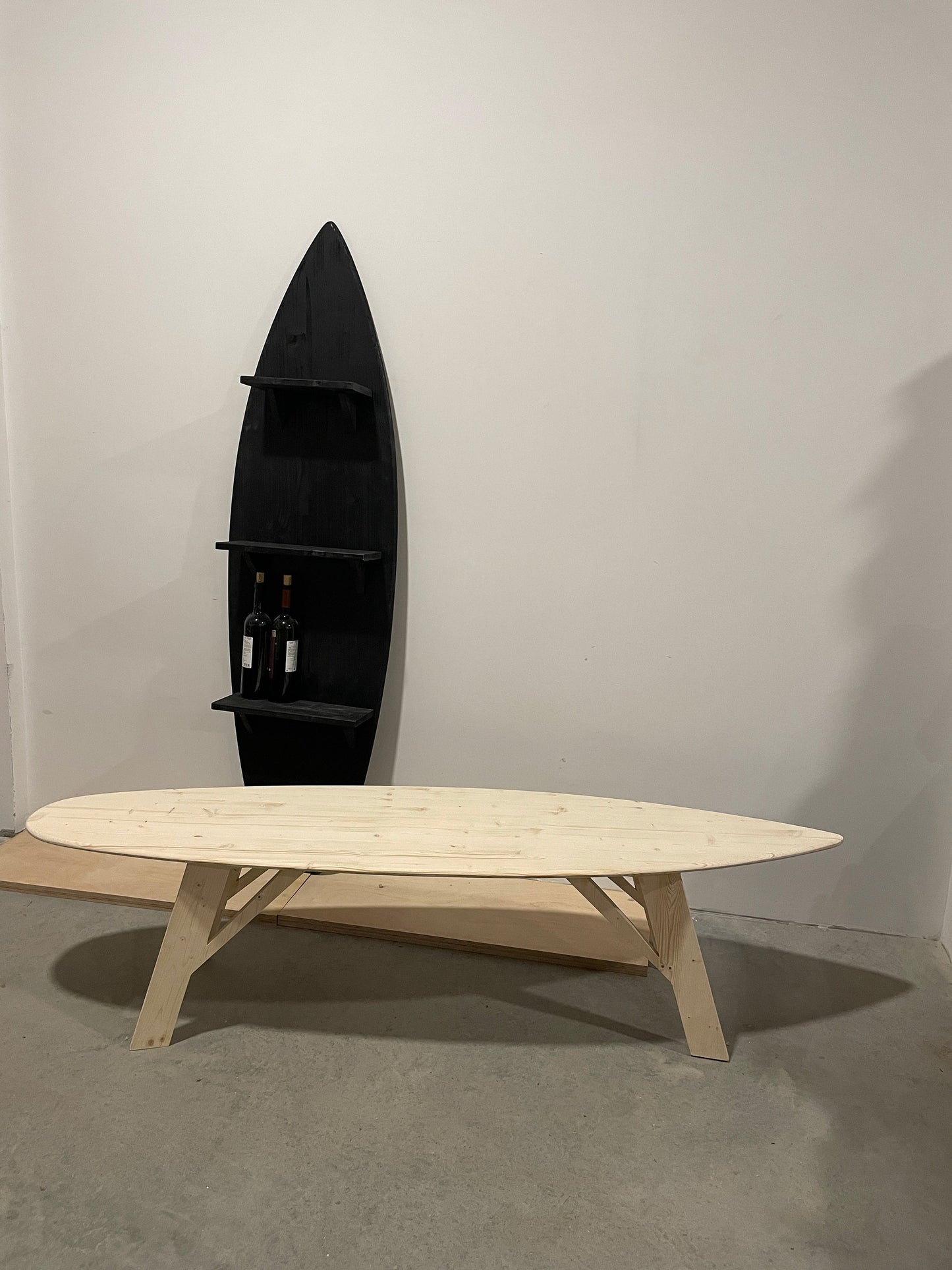 Surf-Inspired Coffee Table | Unique Surfboard Shape for Coastal Living