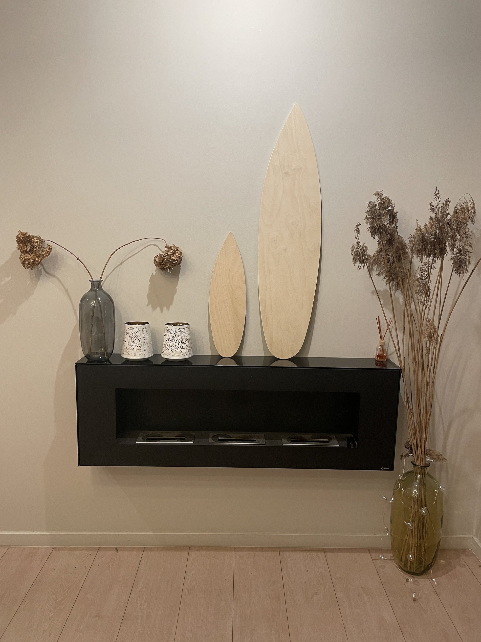 Blank canvas beauty: Unpainted wooden surfboard for your artistic touch