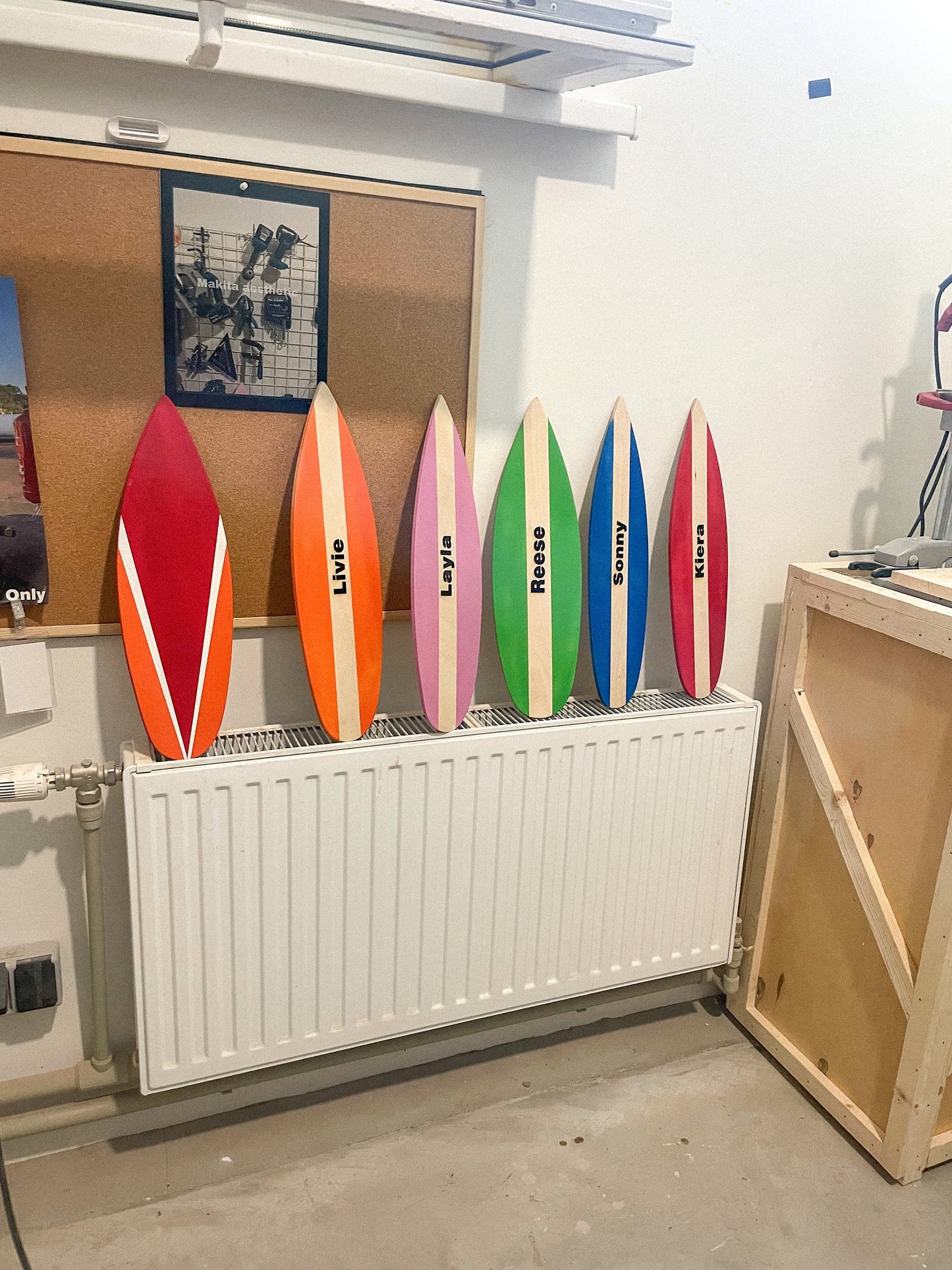 Wooden Mini Surfboard Planche de surf Decor