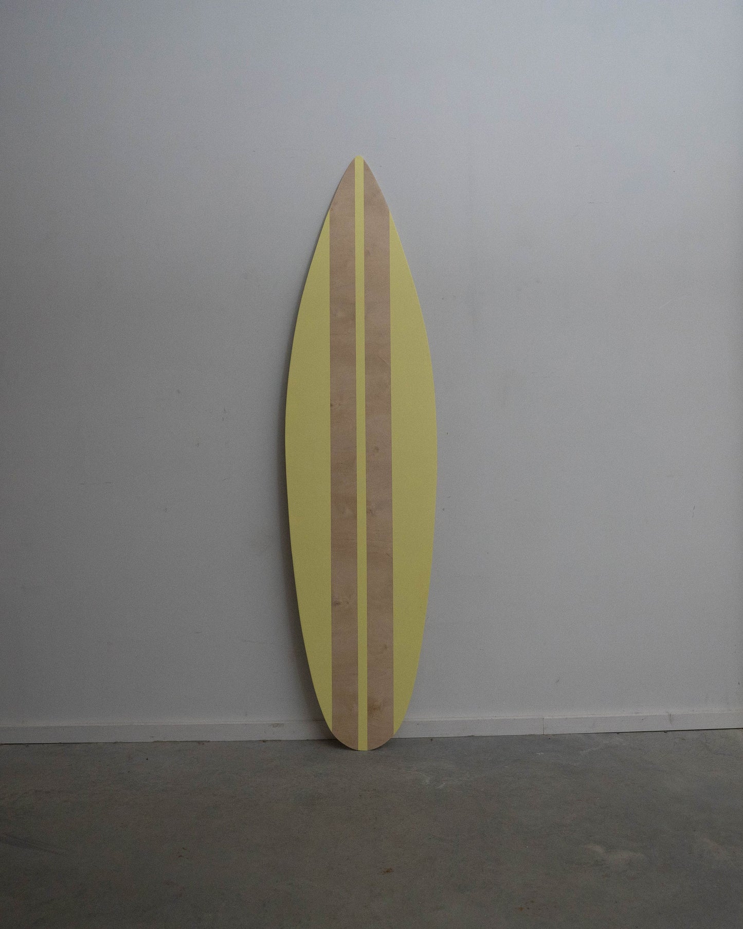 Elevate your decor with this set of chic and charming wooden surfboards