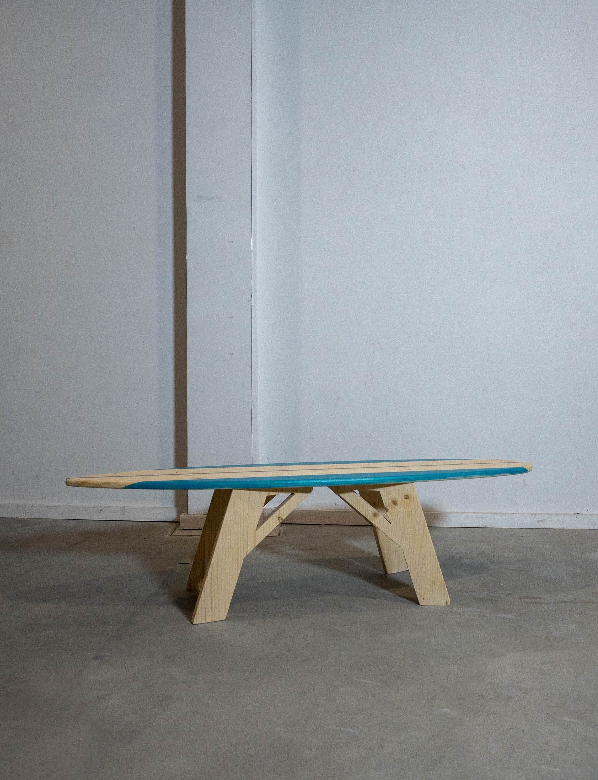 Surfboard-Inspired Coffee Table for Coastal Living